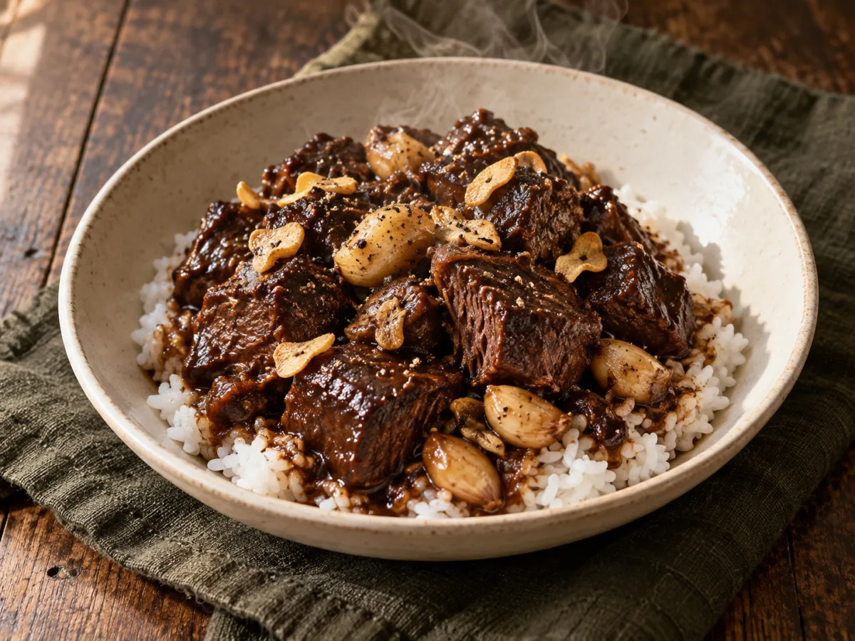 Beef Salpicao-Style Braise serving idea