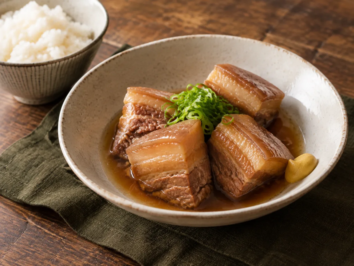 Buta no Kakuni (Japanese Braised Pork Belly) serving idea