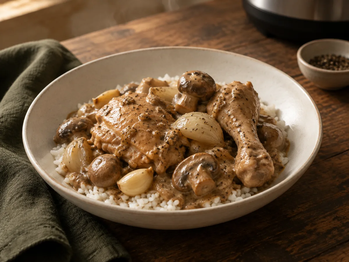 Creamy Garlic Mushroom Chicken serving idea