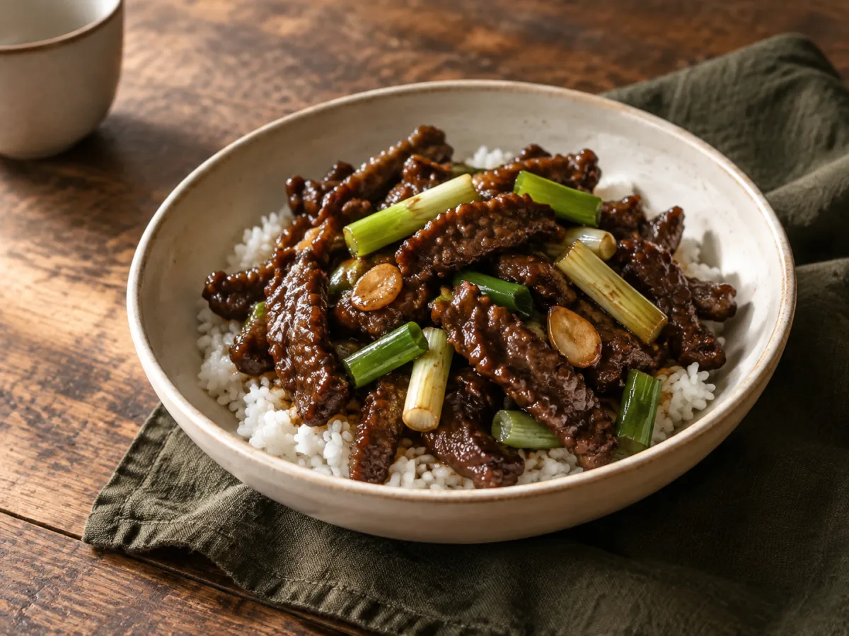 Mongolian Beef serving idea
